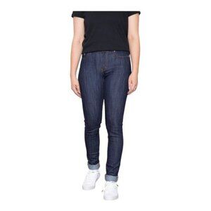 NAKED & Famous Womens The Skinny Indigo Black Power Stretch Two Tone Jeans US 28